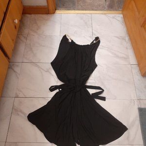 Venus Black Shorts jumpsuit w/ Gold Accents 2x